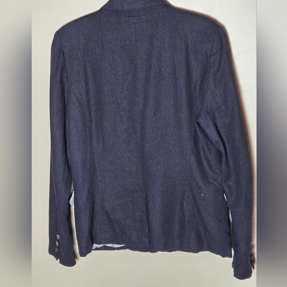 Harve Bernard Linen Blend Closet Staple Preppy Academia Blazer, Size 10 - Picture 3 of 6